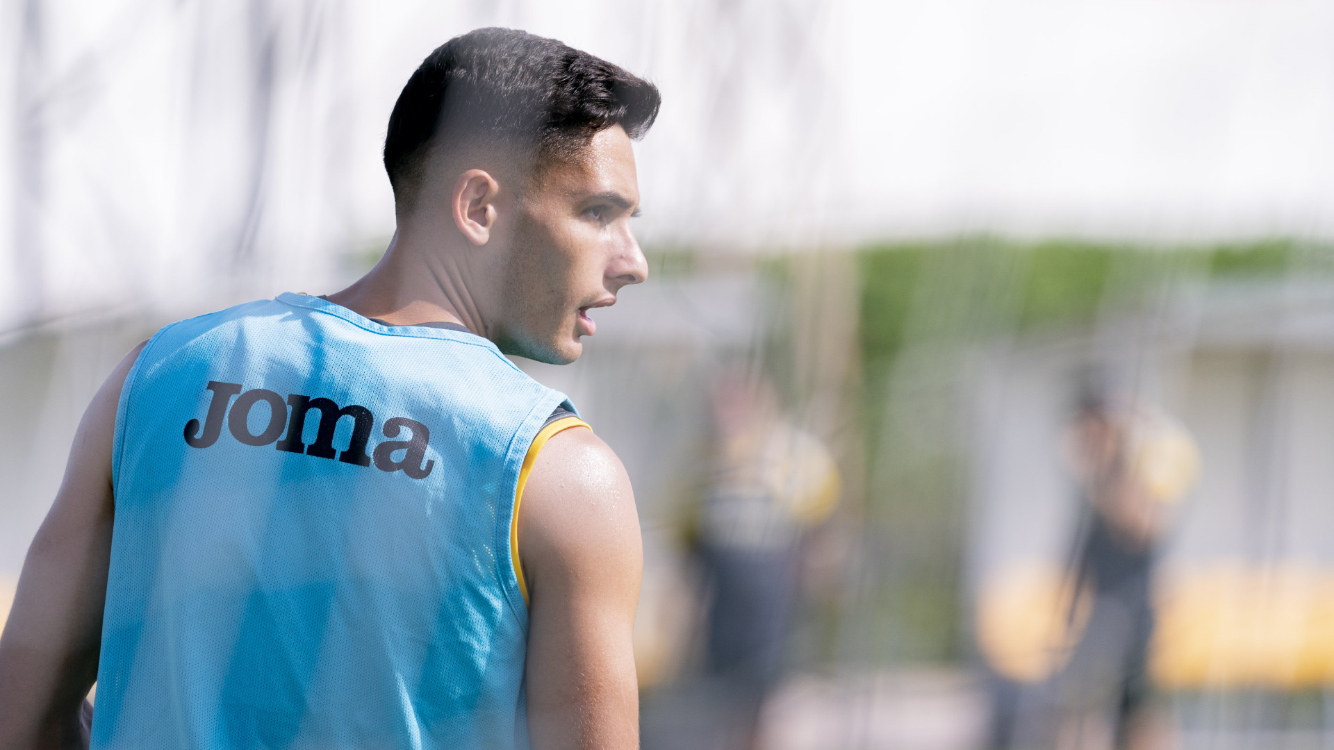 El primer entrenamiento de Sergi Cardona