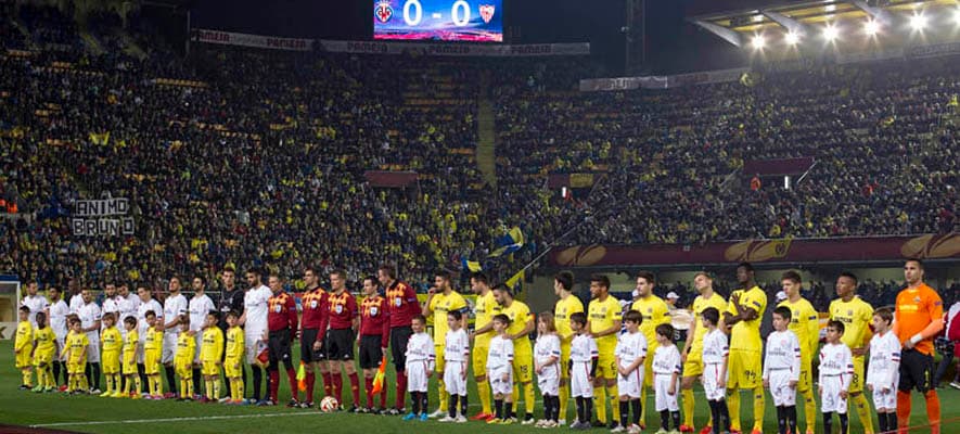 12.03.2015 VILLARREAL SEVILLA EUROPA LEAGUE EL MADRIGAL GRUPO FOTO INICIAL