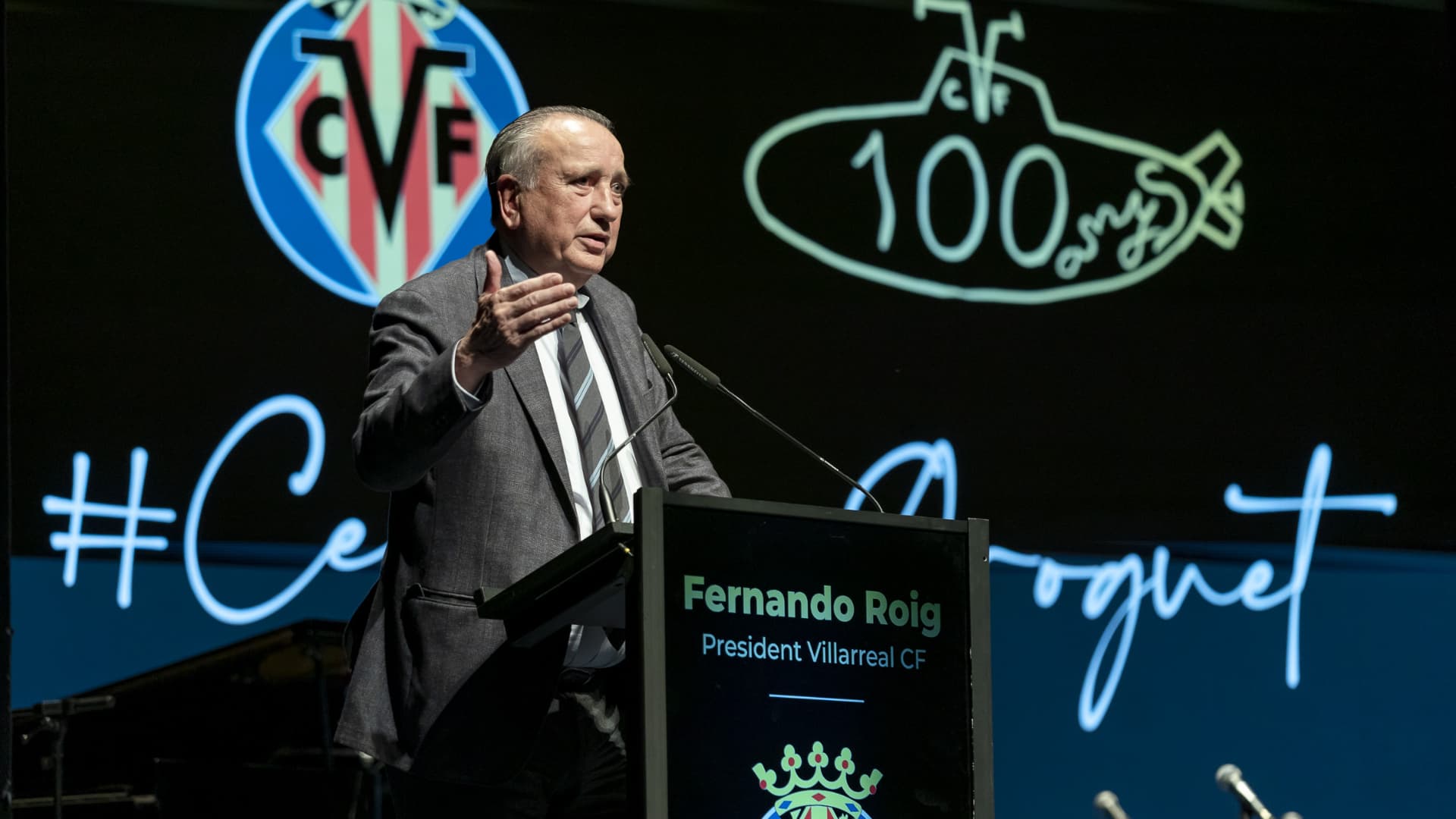 “Agradezco a todos los que han construido el Villarreal durante estos 100 años”