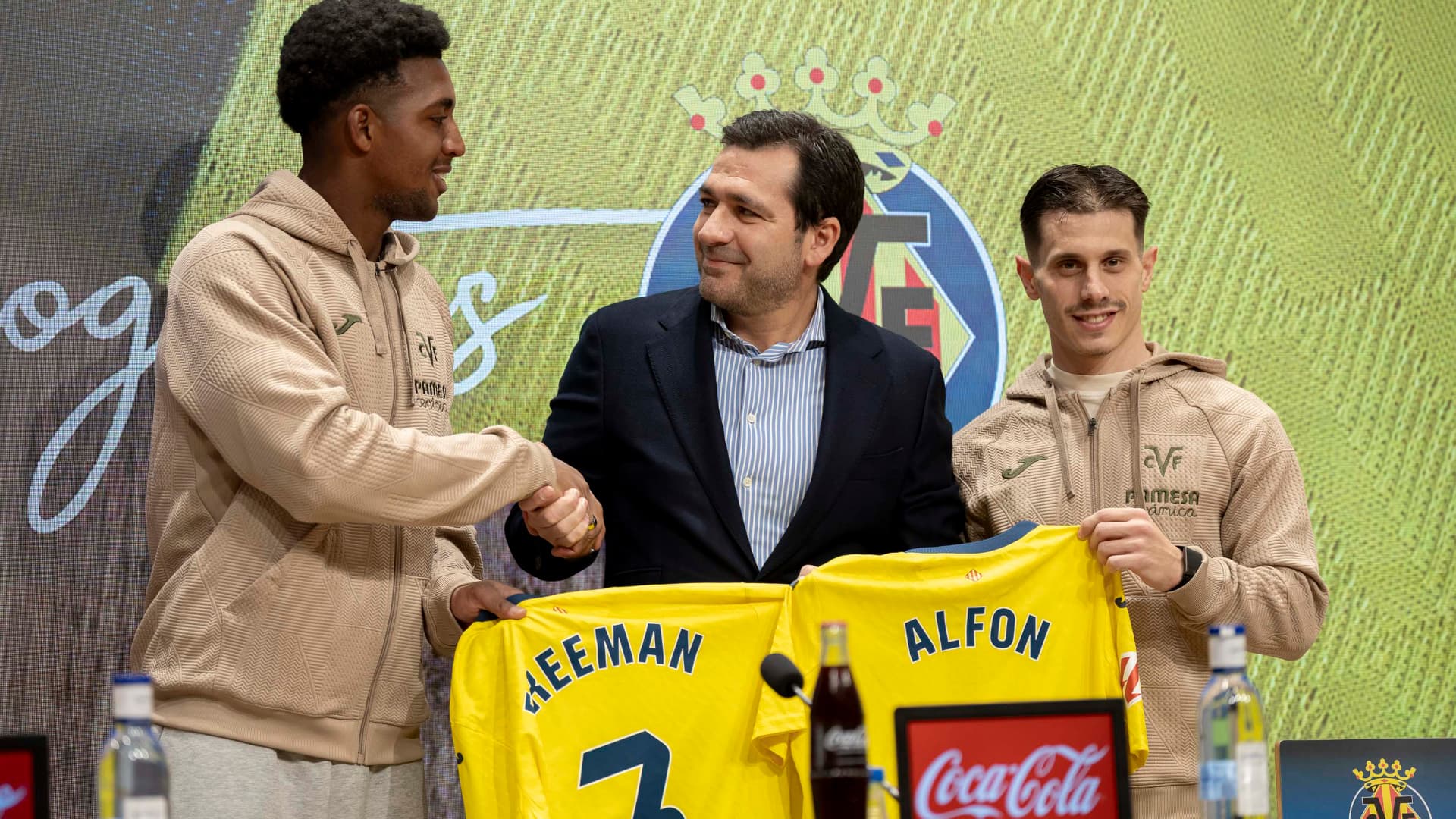 La presentación oficial de Freeman y Alfon con el Villarreal CF