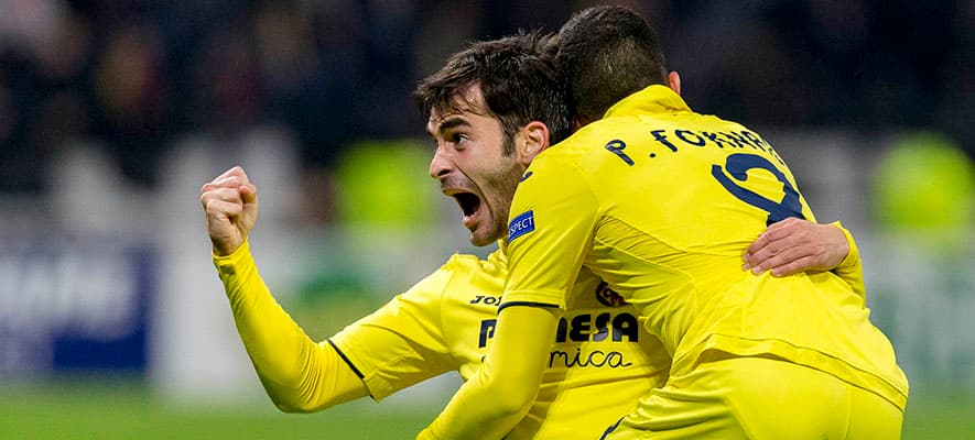 UEFA EUROPA LEAGUE GROUPAMA STADIUM DIECISEISAVOS DE FINAL VILLARREAL OLYMPIQUE LYON TRIGUEROS GOL PABLO FORNALS OK