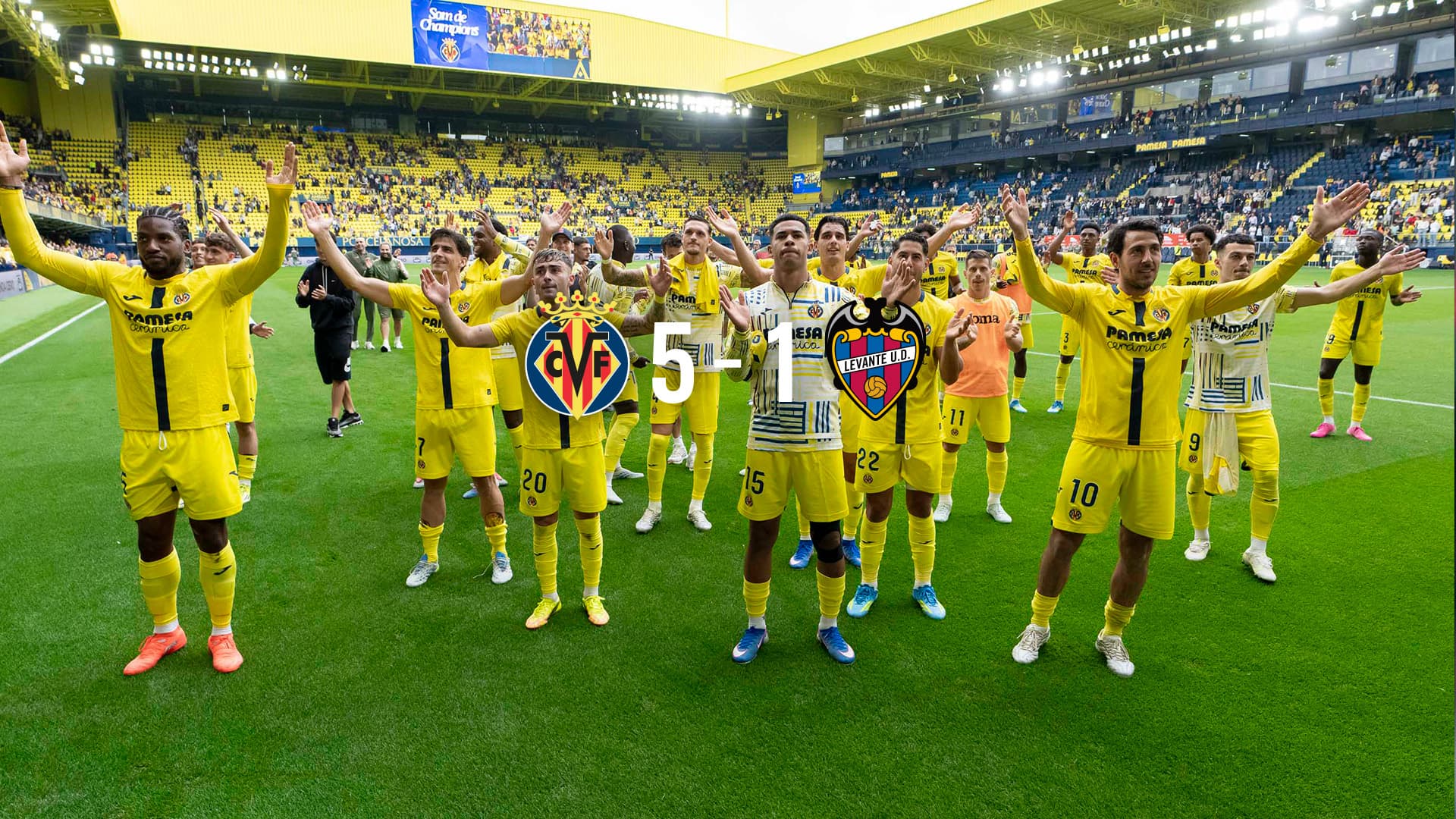 ¡El Villarreal ya es de Champions (5-1)!