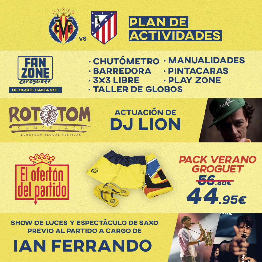 Plan de actividades de la primera jornada liguera 1 cartel de previa de partido cuadrada copia