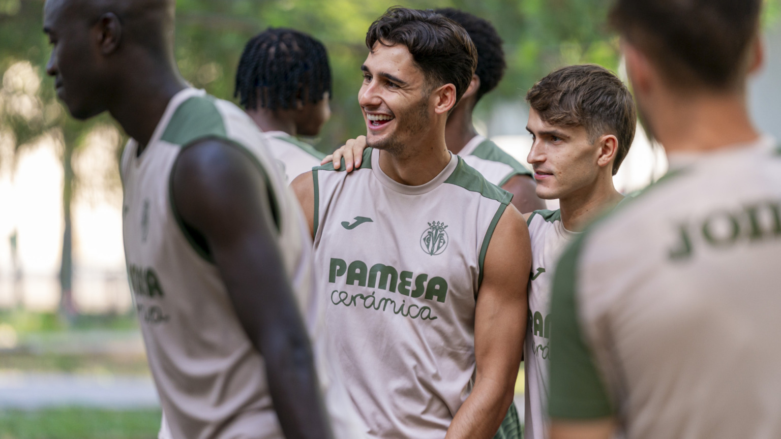 Villarreal CF train at El Pinar park at the Grao de Castellón EntrenamientoPinar